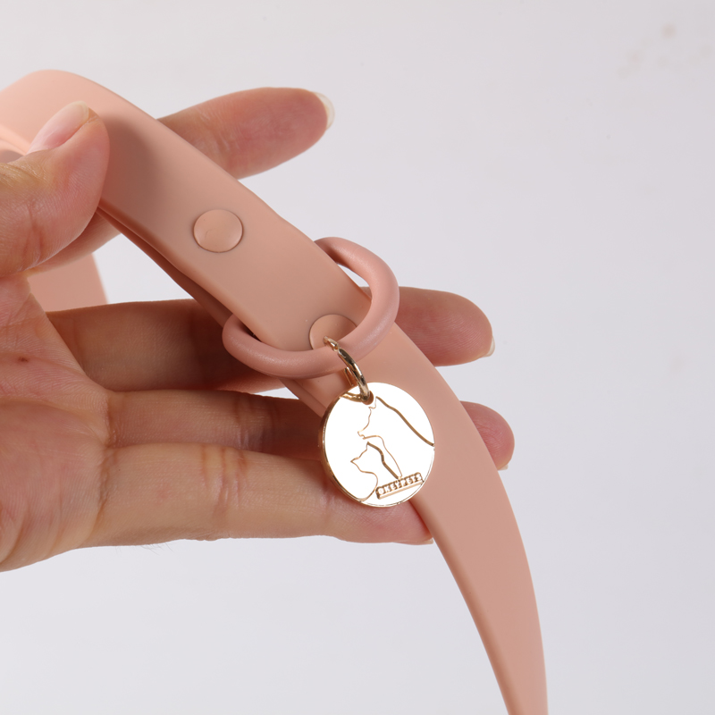 OKEYPETS Silikone PVC Hundehalsbånd Og Snor OKEYPETS Vandtæt Farverig Til Alle Hunderacer 11