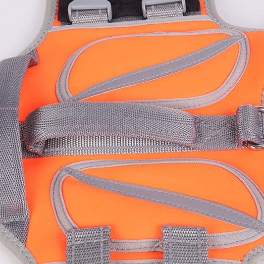Colete salva-vidas impermeável para cães OKEYPETS, fabricado na China. Ideal para animais de estimação, este colete salva-vidas de neoprene é perfeito para cães e pode ser usado como maiô flutuante. 8