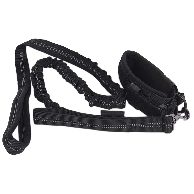 Accessoires tactiques militaires Okeypets : collier et laisse de dressage réglables pour chien, noir. Collier et laisse tactiques pour chien. 11