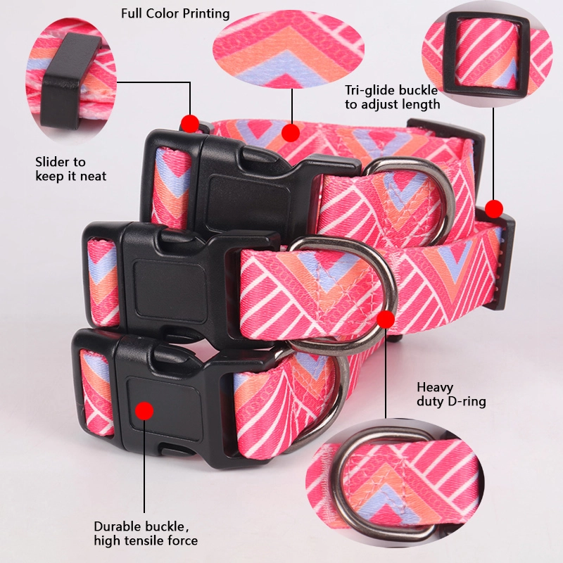 OKEYPETS Fabricant de colliers imprimés pour chiens Colliers pour animaux de compagnie en polyester durable et personnalisé 8