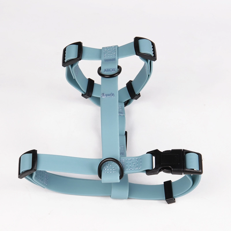 Collier pour chiot ajustable, résistant à l'usure et facile à nettoyer, en PVC bleu - OKEYPETS 10