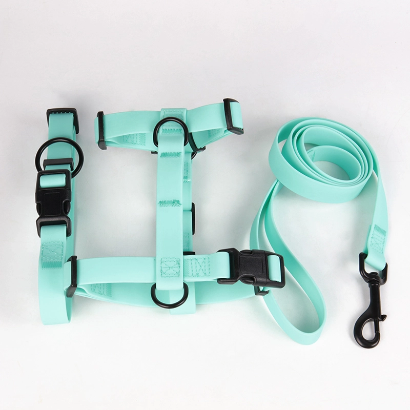 Collier pour chien en PVC vert menthe, couleur personnalisable, vente en gros 8