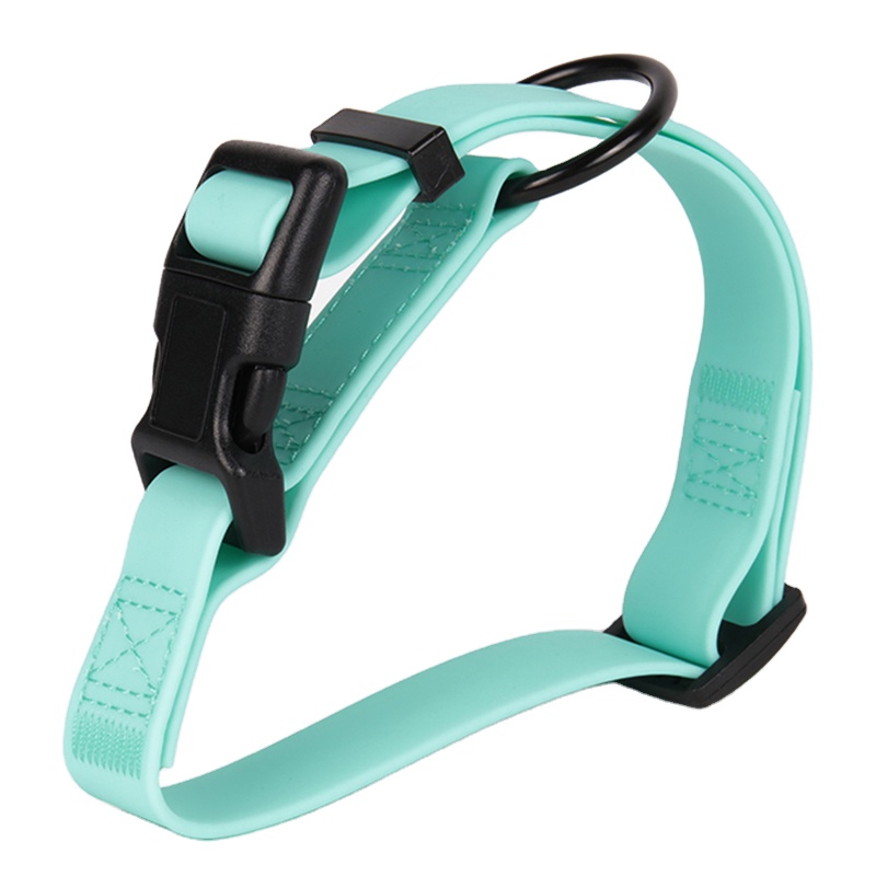 Collier pour chien en PVC vert menthe, couleur personnalisable, vente en gros 6