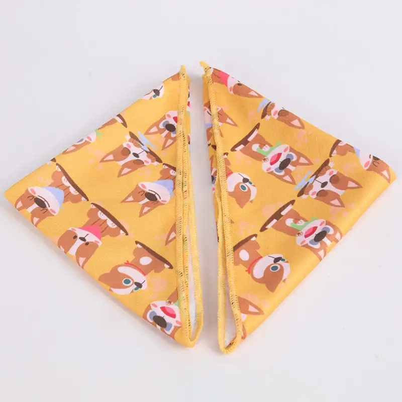 OKEYPETS - OKEYPETS Foulard coloré pour chien, impression par sublimation avec logo personnalisé, réversible, bandana pour animal de compagnie 1