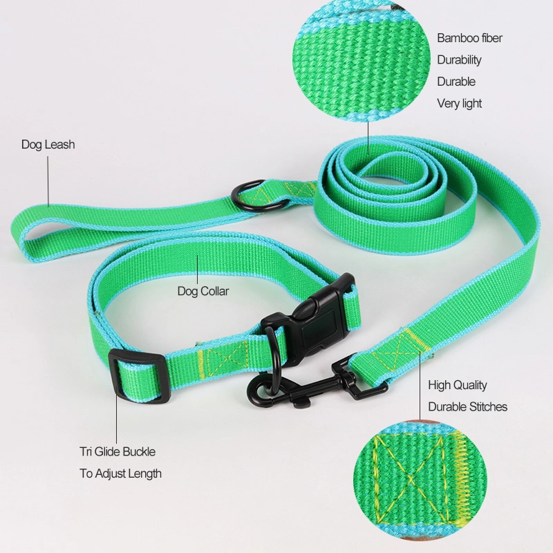 Collier écologique, confortable et doux pour animaux de compagnie OKEYPETS en bambou vert pour chats, chiens et chiots 12