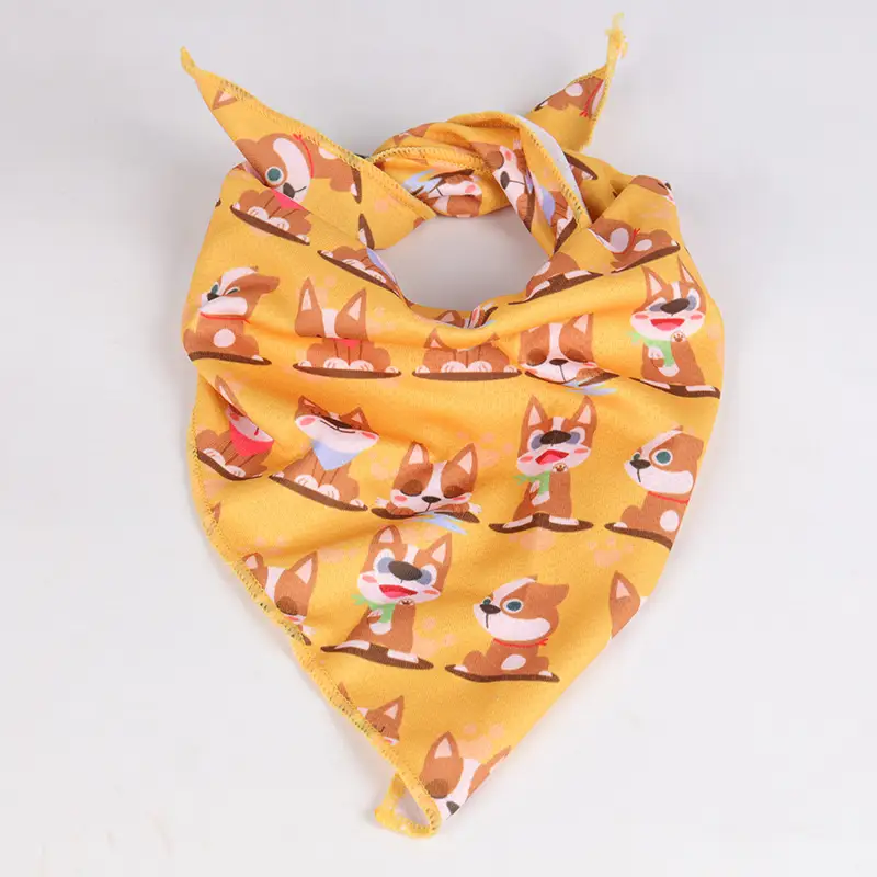 OKEYPETS - OKEYPETS Nagykereskedelmi Kisállat Egyedi Logós Nedvességelvezető Színes Mintás Pamut Háromszög Kendő Kutyáknak Minden Termék 1