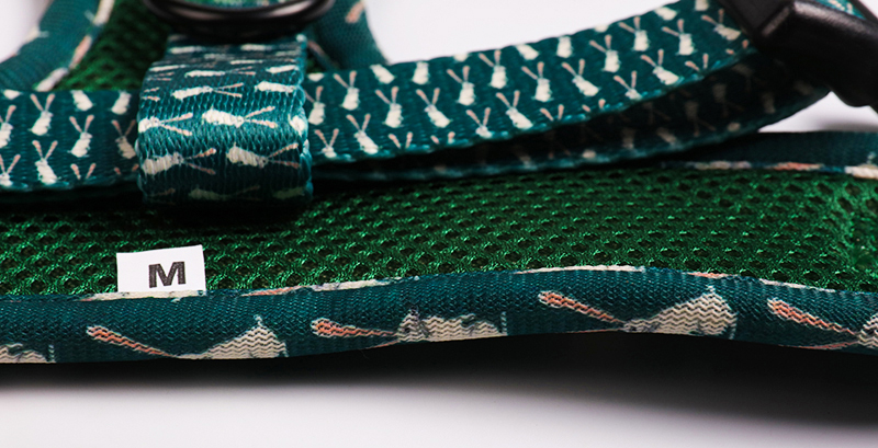 Fabricant de harnais pour chiens personnalisés - Harnais pour chien en néoprène imprimé avec anneau en D 10