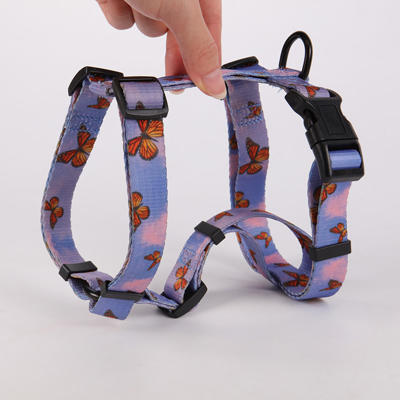 Harnais pour animaux de compagnie OKEYPETS OEM à motif tendance, personnalisé, confortable, à dégagement rapide, doux et mignon 16