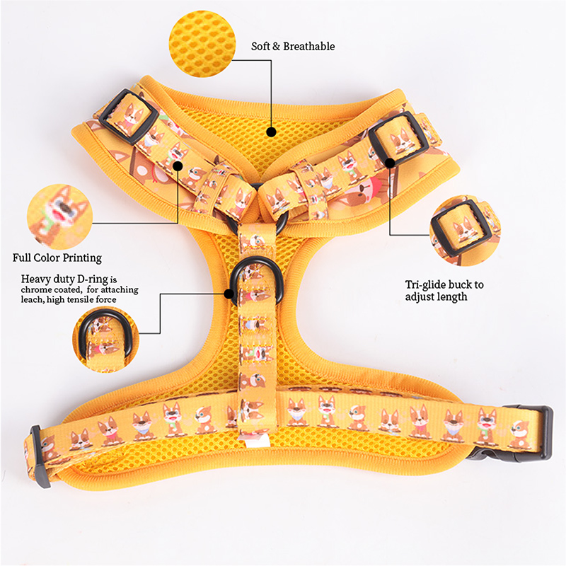 OKEYPETS Harnais pour chiots à motifs personnalisés - Fournisseur en gros de harnais pour chiens 4