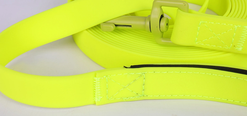 Laisse pour chien Okeypets, résistante, imperméable et écologique, en sangle PVC souple et durable. 11