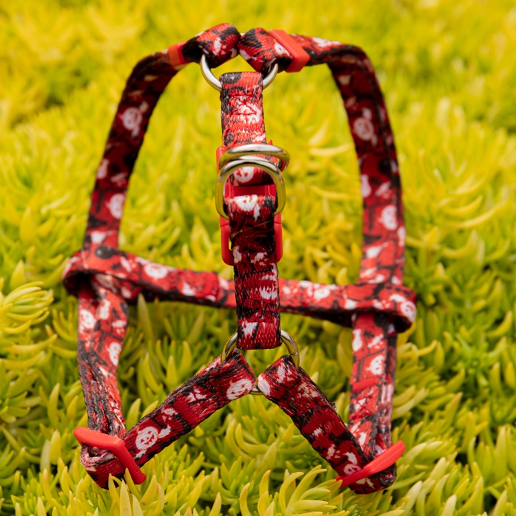 OKEYPETS Beg Galas Boleh Laras Gaya Panas Pemindahan Sublimasi Pereka Kartun Comel Halloween Anjing Abah-abah Untuk Anjing Yang Kuat 5