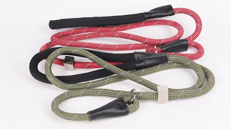 Laisse OKEYPETS robuste et durable pour chien, en corde résistante et réfléchissante, avec poignée souple. 1