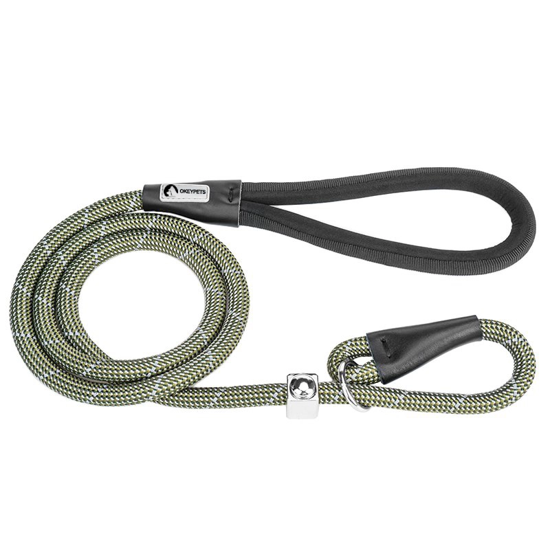 Laisse OKEYPETS robuste et durable pour chien, en corde résistante et réfléchissante, avec poignée souple. 9