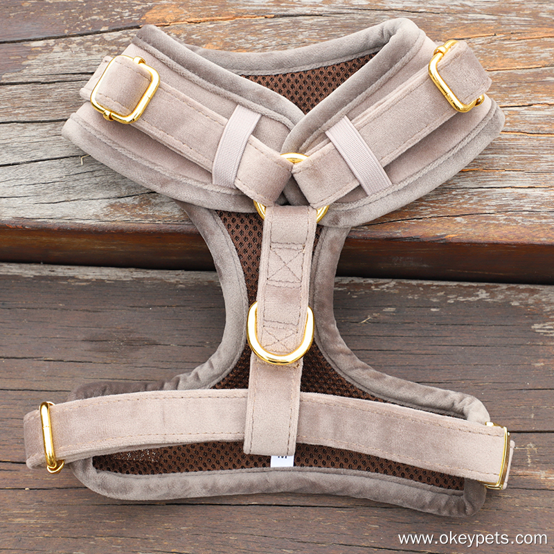 OKEYPETS Harnais chauds en velours pour chiots - Fabricant de harnais en velours pour animaux de compagnie 12
