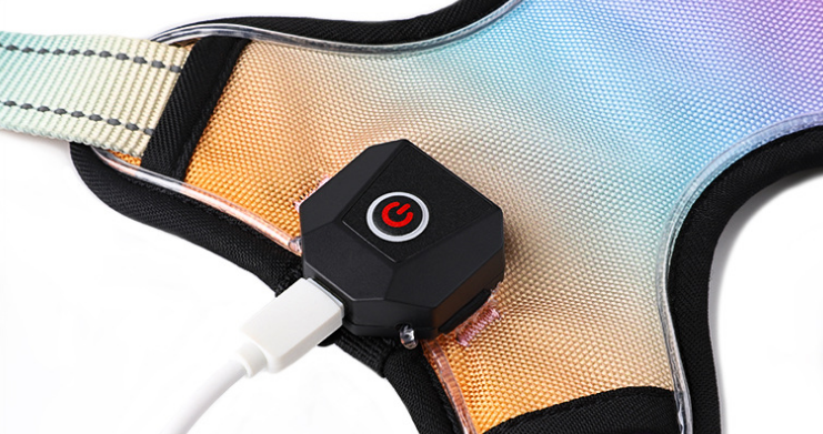 OKEYPETS Harnais pour chien robuste et durable sur mesure en toile avec LED - Usine 15