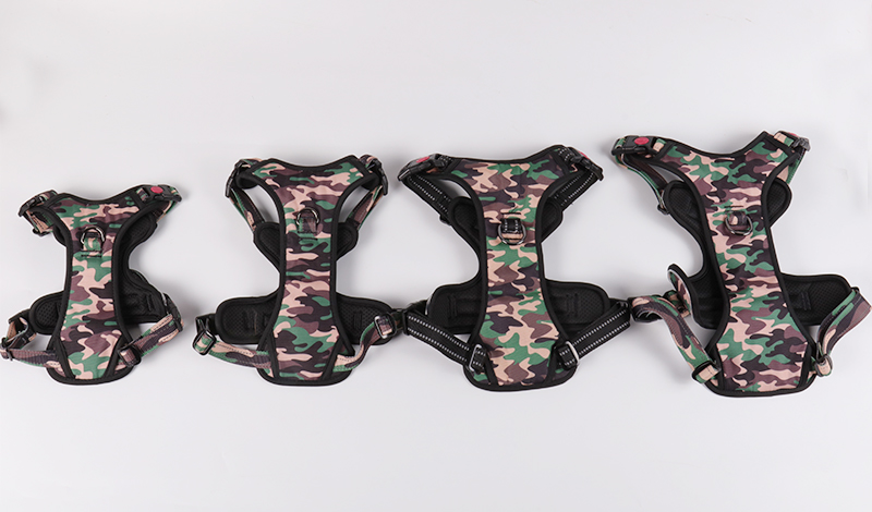 OKEYPETS Harnais pour chien robuste et durable sur mesure en toile avec LED - Usine 14