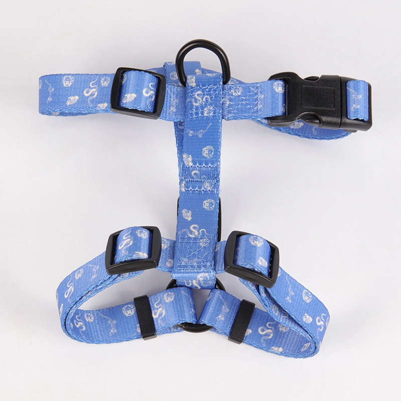 OKEYPETS Accessoires pour animaux de compagnie design et mode - Sangle en polyester à motifs imprimés - Harnais en H facile à marcher pour chiens 10