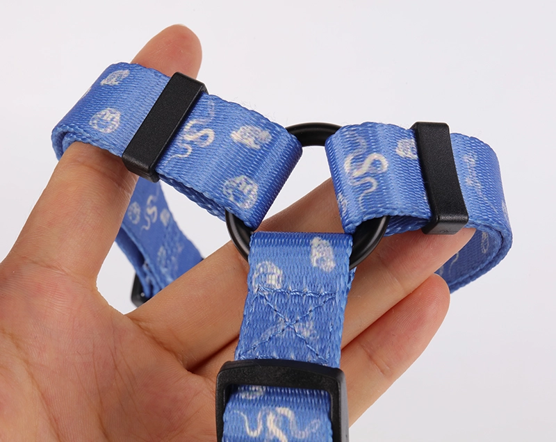 OKEYPETS Accessoires pour animaux de compagnie design et mode - Sangle en polyester à motifs imprimés - Harnais en H facile à marcher pour chiens 12