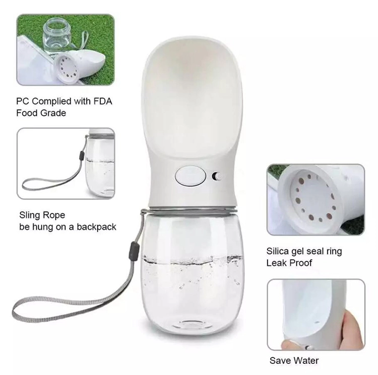 Buidéal Uisce Madraí OKEYPETS Inaistrithe Cruthúnas Sceite Dáileoir Uisce Madraí Coileáin le haghaidh Siúlóidí Allamuigh 9