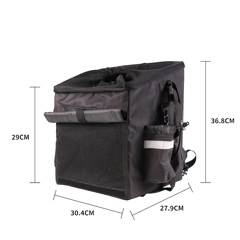 OKEYPETS Nagy kapacitású kültéri kisállat utazó hátizsák kutya kerékpár kosár összecsukható táska kerékpár első kormányra szerelhető kisállat szállító 8