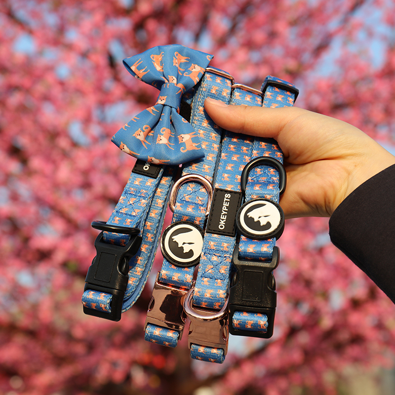 Collier OKEYPETS doux, confortable, respirant et ajustable pour la promenade et l'entraînement des chiots, chats et chiens, avec boucle de sécurité. 11