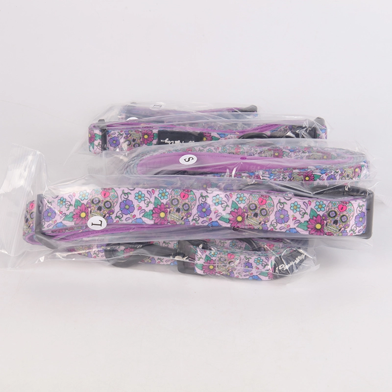 Fournisseur de Guangzhou OKEYPETS Laisse pour chien à dégagement rapide, impression violette 13