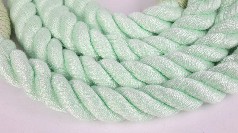 OKEYPETS Vente en gros de laisses pour animaux de compagnie en corde de coton doux vert clair de 8 mm et 12 mm, corde d'escalade pour chiens 12