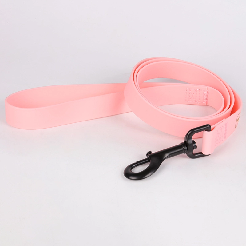 OKEYPETS Wholesale Pink Color Waterproof Durable Strong Soft PVC Pet Dog Harness With Leash Collar 8