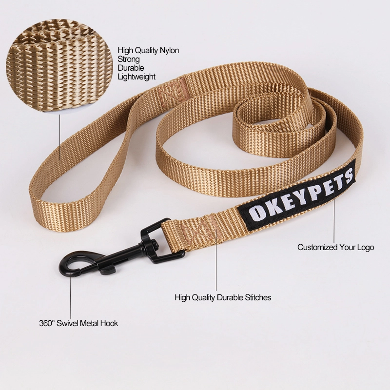 Laisse d'entraînement pour chien OKEYPETS en nylon souple, résistant et durable 7