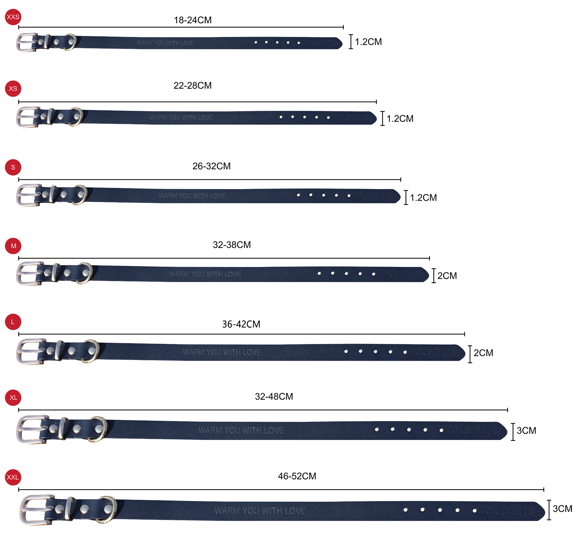 OKEYPETS - Collier pour chien OKEYPETS personnalisé, disponible en différentes tailles, en cuir de vachette véritable robuste et rembourré. 13