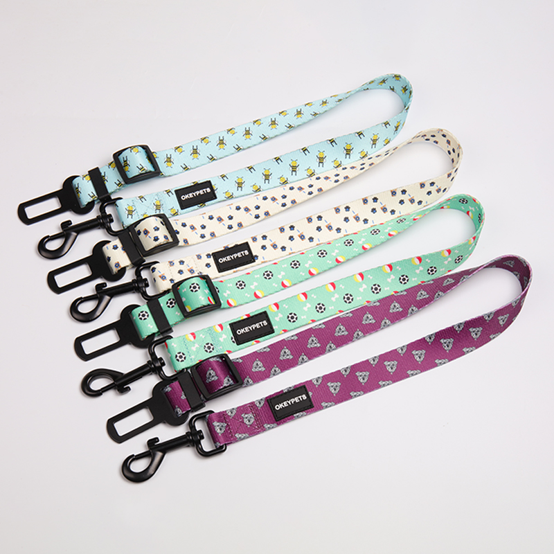 OKEYPETS - Accessoires OKEYPETS pour chiens : ceinture de sécurité auto en polyester sublimé, sangle résistante, ceinture de sécurité, ceinture de sécurité pour animaux de compagnie. Tous les produits. 8