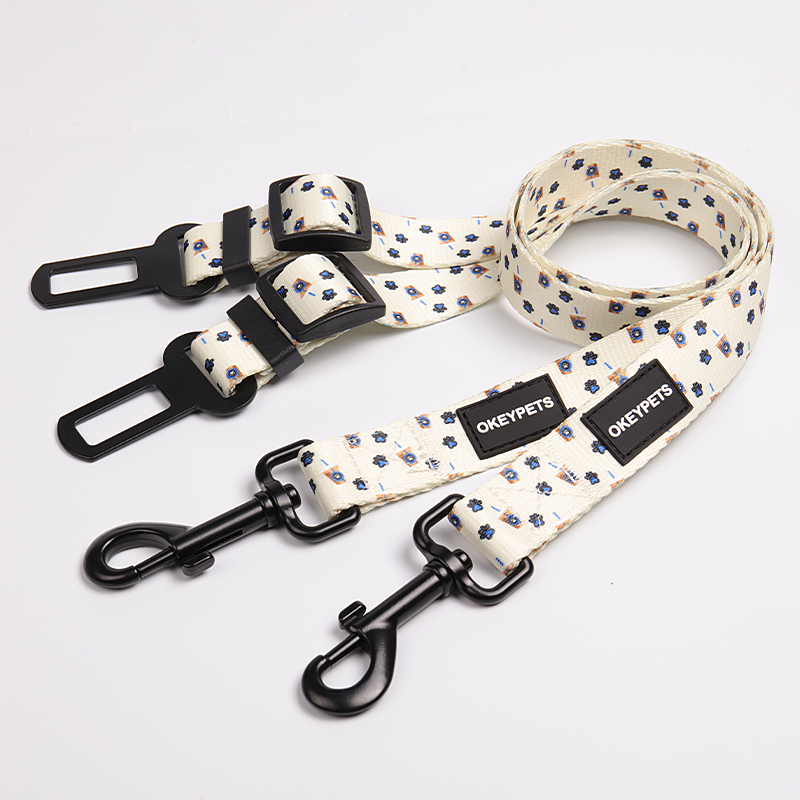 OKEYPETS - Accessoires OKEYPETS pour chiens : ceinture de sécurité auto en polyester sublimé, sangle résistante, ceinture de sécurité, ceinture de sécurité pour animaux de compagnie. Tous les produits. 14