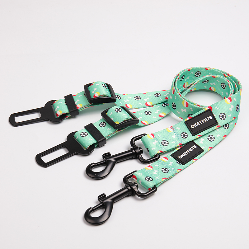OKEYPETS - Accessoires OKEYPETS pour chiens : ceinture de sécurité auto en polyester sublimé, sangle résistante, ceinture de sécurité, ceinture de sécurité pour animaux de compagnie. Tous les produits. 13