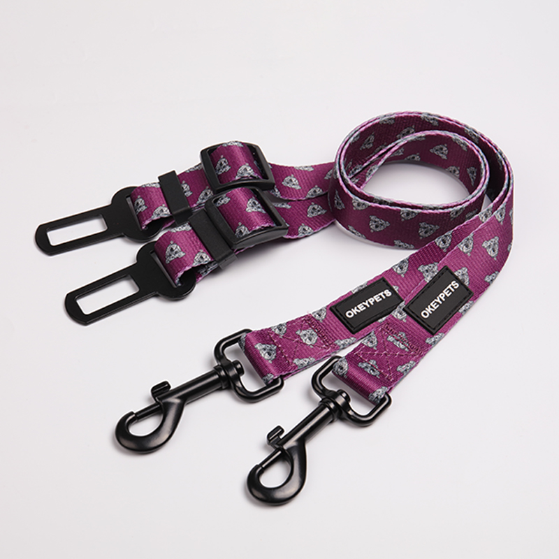 OKEYPETS - Accessoires OKEYPETS pour chiens : ceinture de sécurité auto en polyester sublimé, sangle résistante, ceinture de sécurité, ceinture de sécurité pour animaux de compagnie. Tous les produits. 12