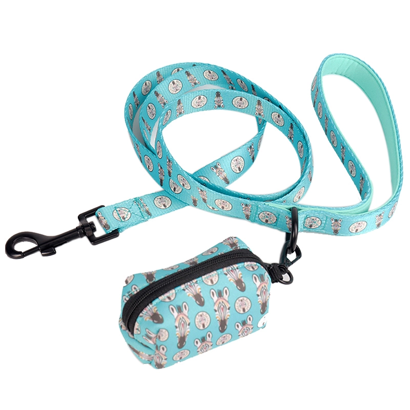 OKEYPETS Accessoires pour animaux de compagnie - Sac à déjections canines en néoprène imprimé zèbre - Distributeur de sacs à déjections canines 10