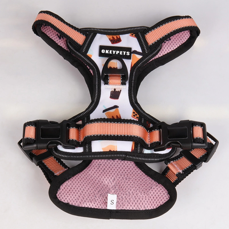 Harnais pour chien OKEYPETS, taille moyenne à grande, réglable, anti-traction, en tissu Oxford résistant, idéal pour l'extérieur. 10