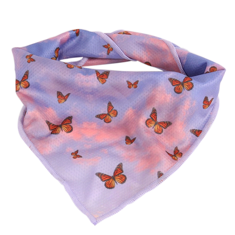 OKEYPETS Lenço Triangular Personalizado com Estampa Fofa de Borboleta para Cachorro - Bandana para Cães e Filhotes 9