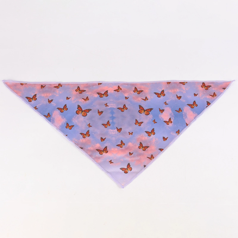 OKEYPETS Lenço Triangular Personalizado com Estampa Fofa de Borboleta para Cachorro - Bandana para Cães e Filhotes 12
