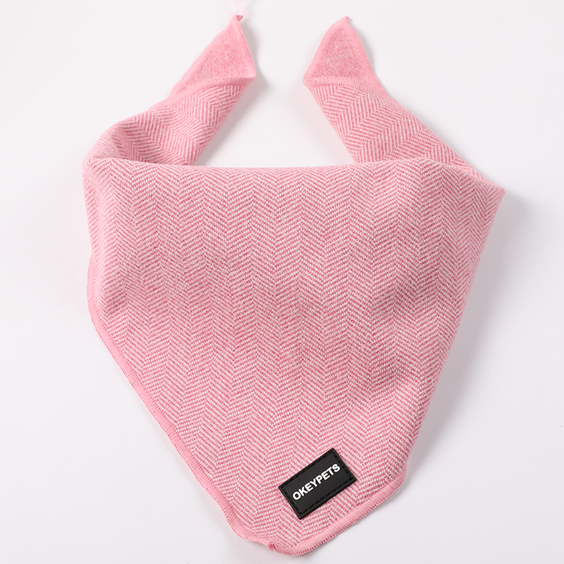 Bandana triangulaire en tweed polyester personnalisé pour chien avec logo imprimé 8