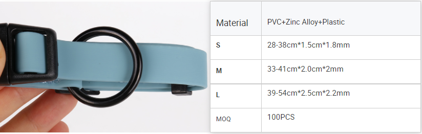 OKEYPETS veleprodajni set izdržljivih PVC vodootpornih ogrlica i povodaca za teške uvjete za dresuru pasa 4