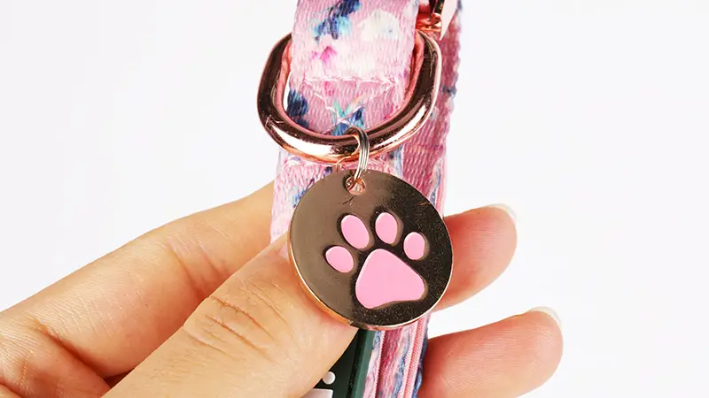 OKEYPETS Médaille d'identification personnalisée pour chien et chat, gravée recto verso 1