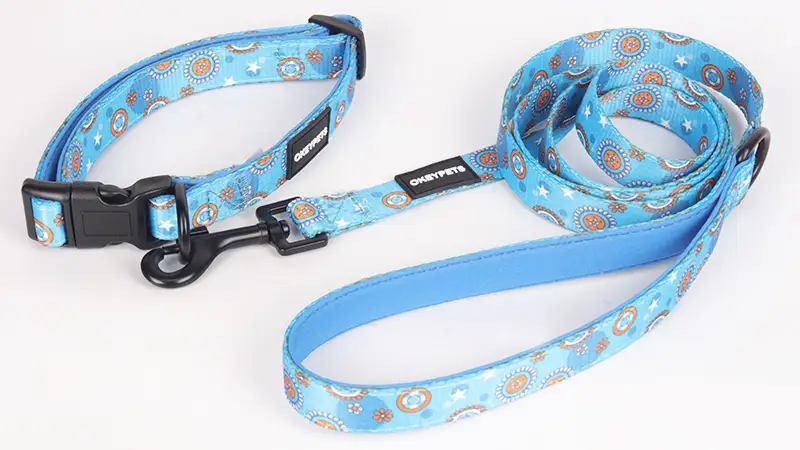 Okeypets personalizirane ogrlice i povodci za pse, mekane podstavljene ogrlice za pse i mačke s ručkom, set povodaca za šetnju i trčanje 1