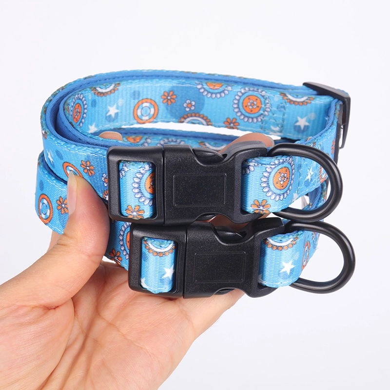 Okeypets personalizirane ogrlice i povodci za pse, mekane podstavljene ogrlice za pse i mačke s ručkom, set povodaca za šetnju i trčanje 9