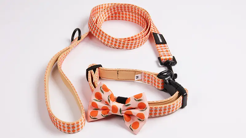 Комплект ошейника и поводка для домашних животных OKEYPETS Softc из высококачественной полиэстерной ткани 1