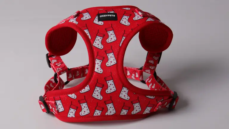 Hengittävät koiranvaljaat, logo, punaiset sukat, neopreenistä pehmustetut koiranpannat, räätälöidyt ylelliset yhden askeleen koiranvaljassetit 1