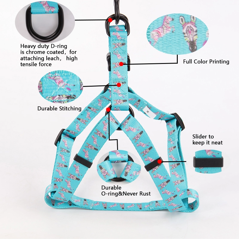 Harnais pour animaux de compagnie OKEYPETS réglable, résistant, imprimé, en forme de Y, pour la marche et la course. Harnais pour chien en forme de Y, idéal pour la marche et la course. 8