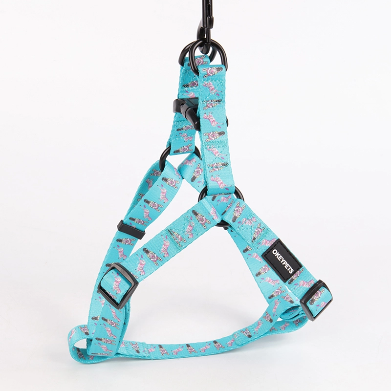 Harnais pour animaux de compagnie OKEYPETS réglable, résistant, imprimé, en forme de Y, pour la marche et la course. Harnais pour chien en forme de Y, idéal pour la marche et la course. 11