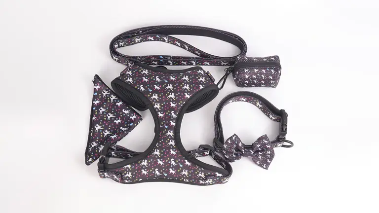 OKEYPETS Harnais en néoprène personnalisé de haute qualité avec impression par sublimation, étiquette PVC et marque. Ensemble de harnais pour chien personnalisable. 1