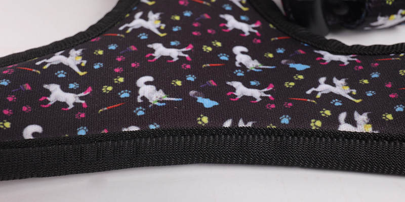 OKEYPETS Harnais en néoprène personnalisé de haute qualité avec impression par sublimation, étiquette PVC et marque. Ensemble de harnais pour chien personnalisable. 7
