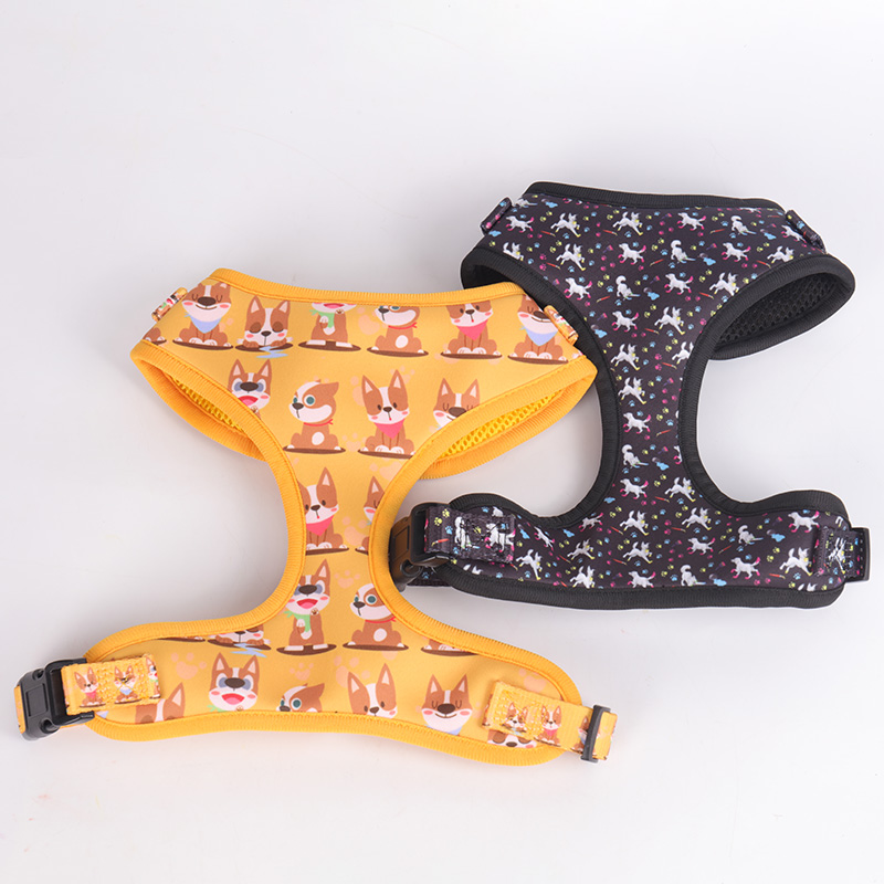 OKEYPETS Harnais en néoprène personnalisé de haute qualité avec impression par sublimation, étiquette PVC et marque. Ensemble de harnais pour chien personnalisable. 11